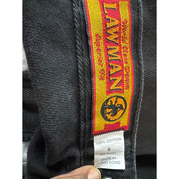 Lawman Vintage Womens Jeans Black World Class Denim Superior Fit Size 9 - Picture 9 of 11